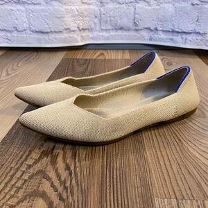 Rothy’s The Point Flats Nude Beige Women’s Size 6.5